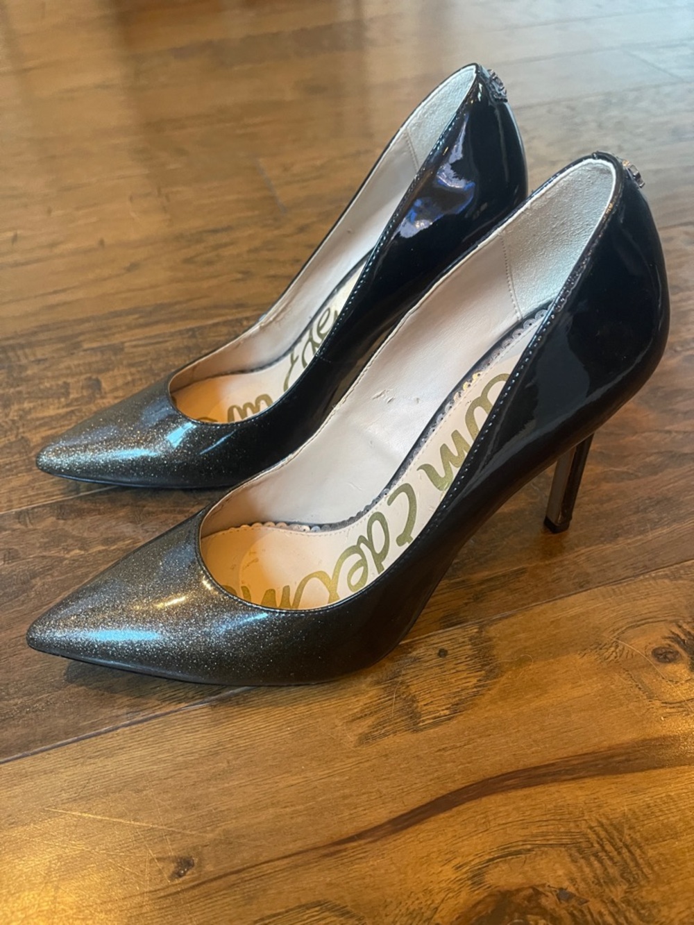 Sam Edelman Hazel Pointed Toe Pumps/Shimmery Gray Black Fade Size 7.5 - Picture 3 of 4